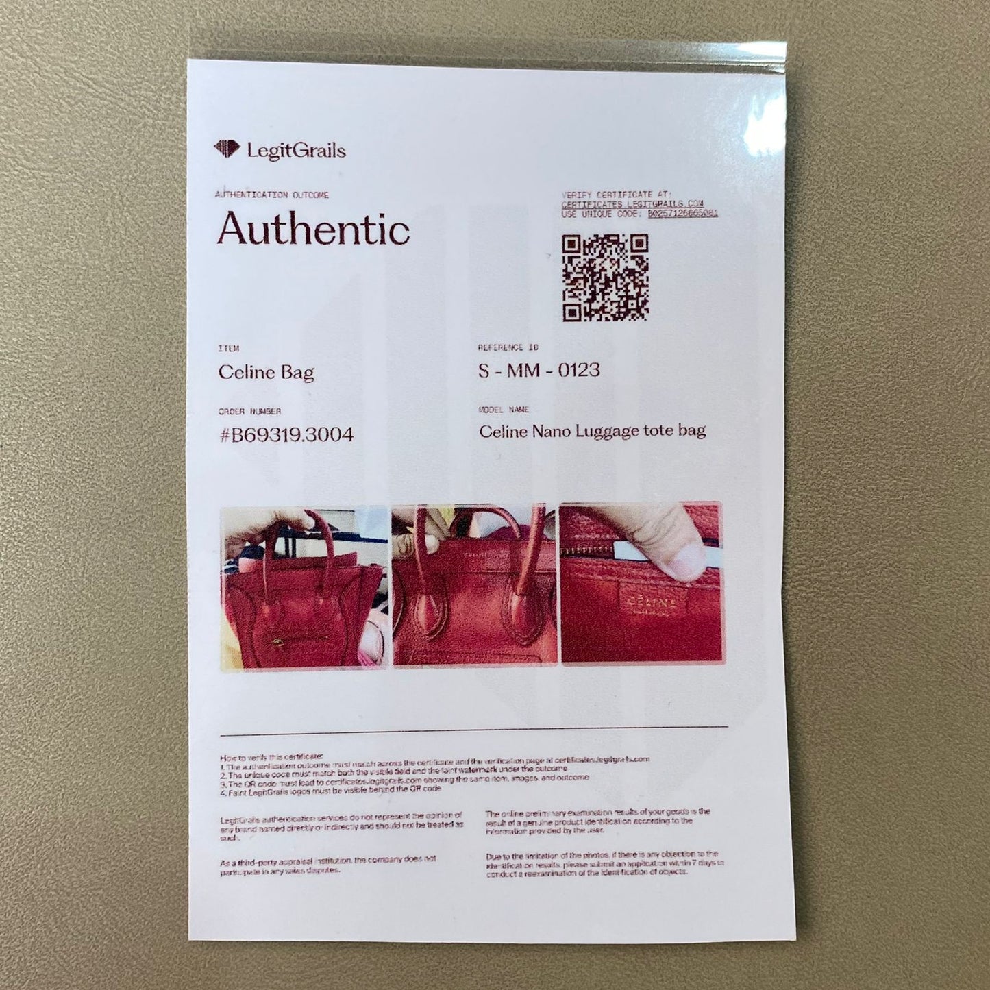 Celine Luggage Nano Red