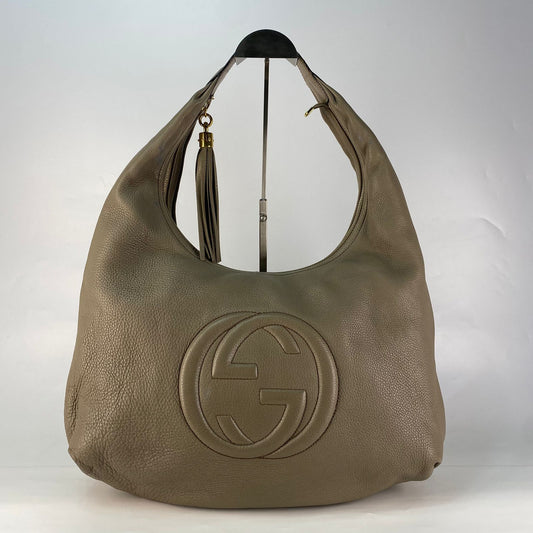 Gucci Soho Hobo Taupe