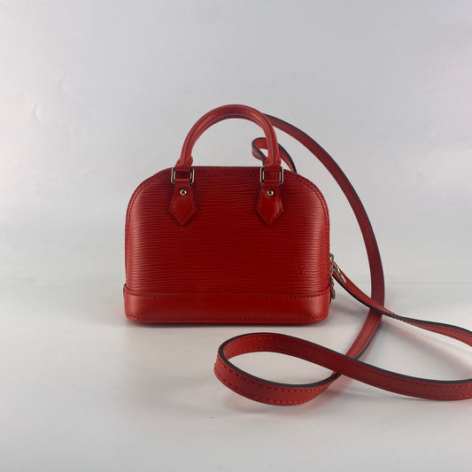 Louis Vuitton	Epi Alma Nano Red