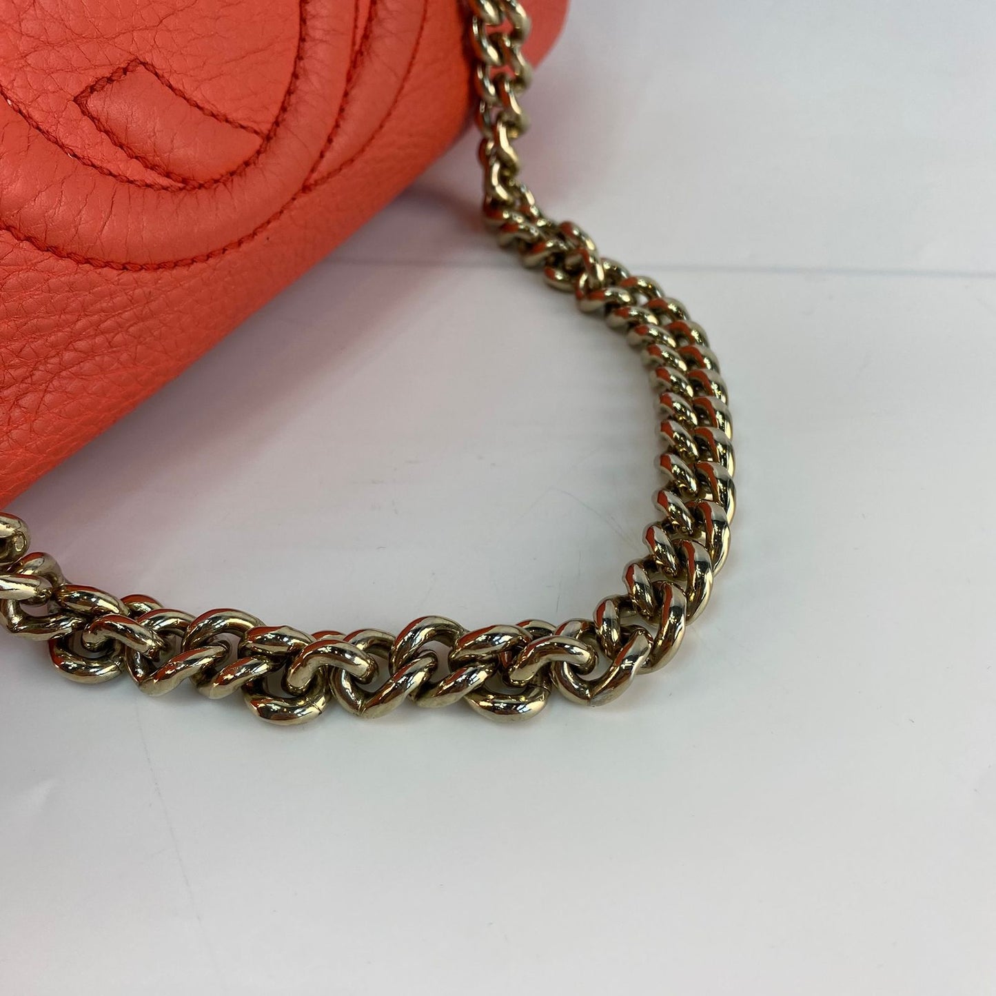 Gucci Soho Chain Shoulder Bag Pink