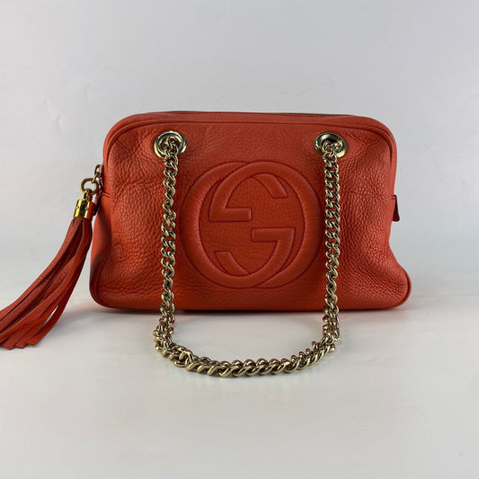 Gucci Soho Chain Shoulder Bag Pink