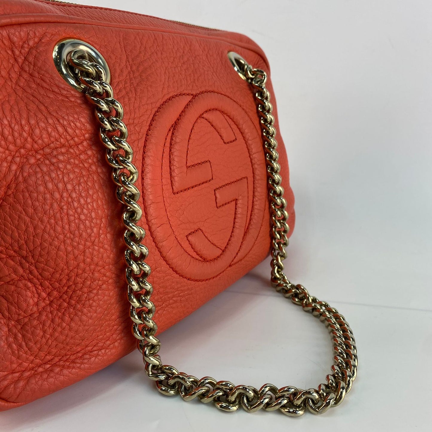 Gucci Soho Chain Shoulder Bag Pink