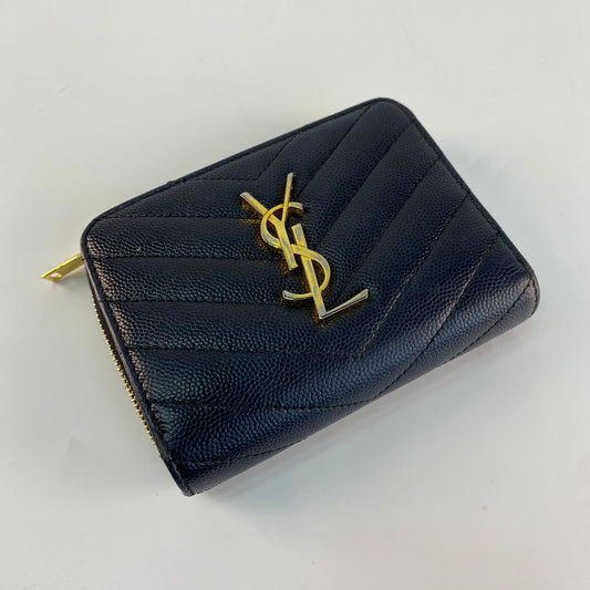 YSL	Compact Wallet Black GHW