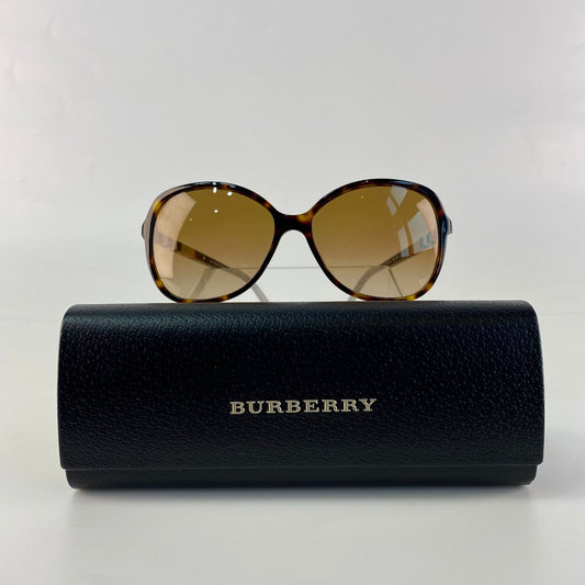 Burberry	Dark Havana Tortoiseshell Brown Sunglasses