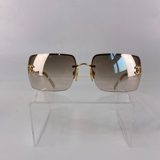 Chanel Vintage Gold Tone Sunglasses