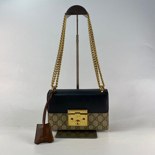 Gucci Pad lock Small GG Surpreme Beige