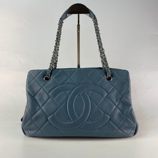 Chanel Petite Timeless Tote Blue