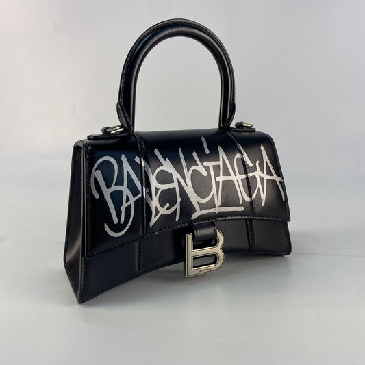 Balenciaga Hourglass Top Handle Black