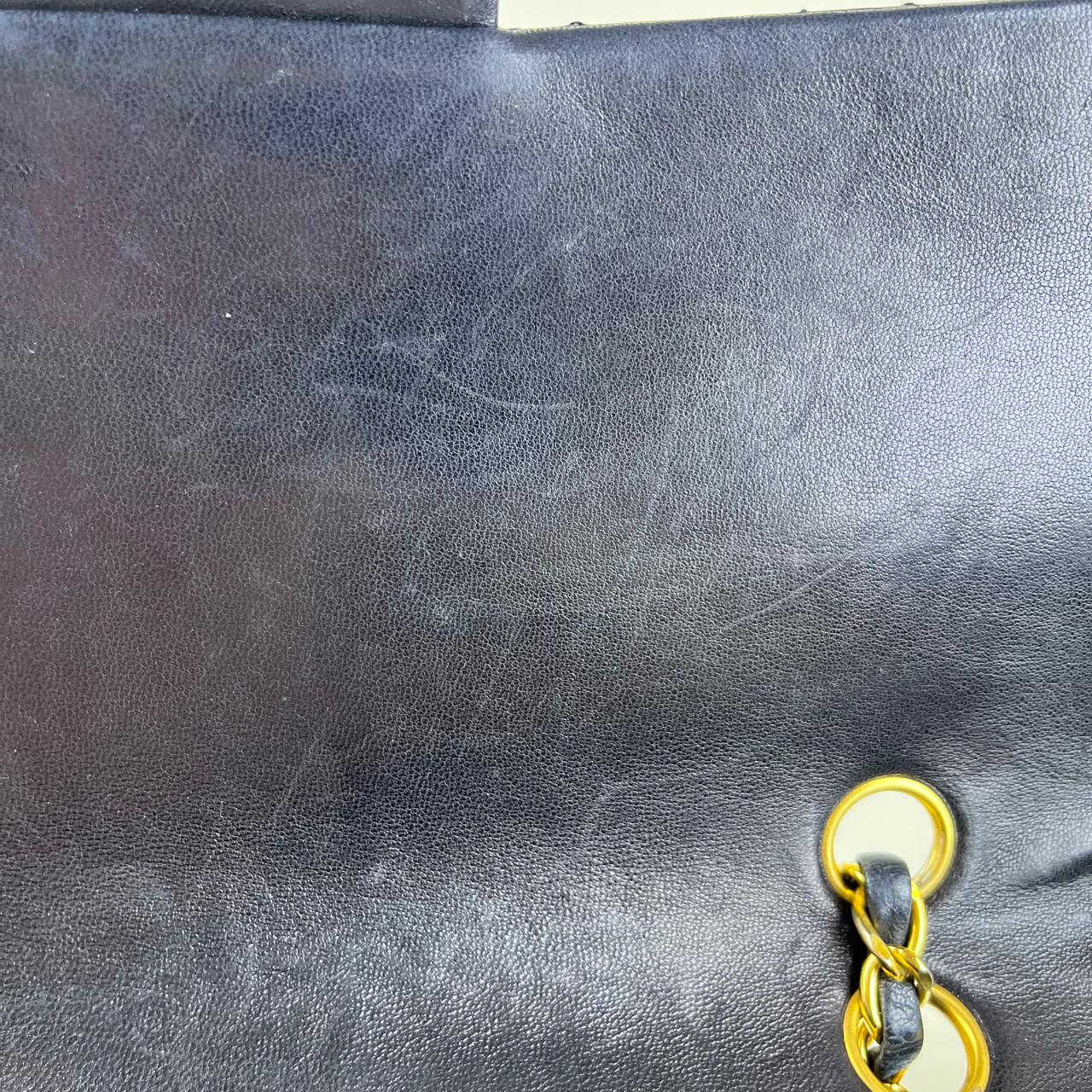 Chanel Flap Lambskin Black – 6"H x 10"L x 2.5"W