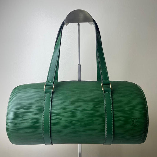 Louis Vuitton	Epi Spoufflot Hand Bag with Baby Bag And Epi Wallet - Green I Bundle