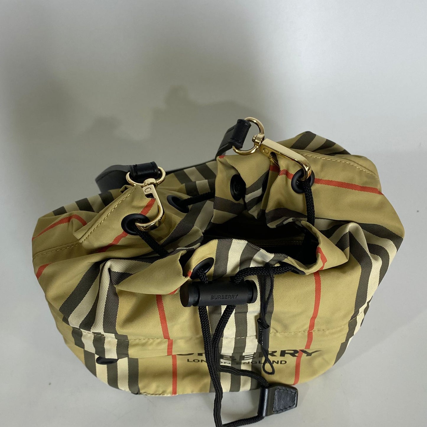 Burberry Phoebe Drawstring Nylon Check