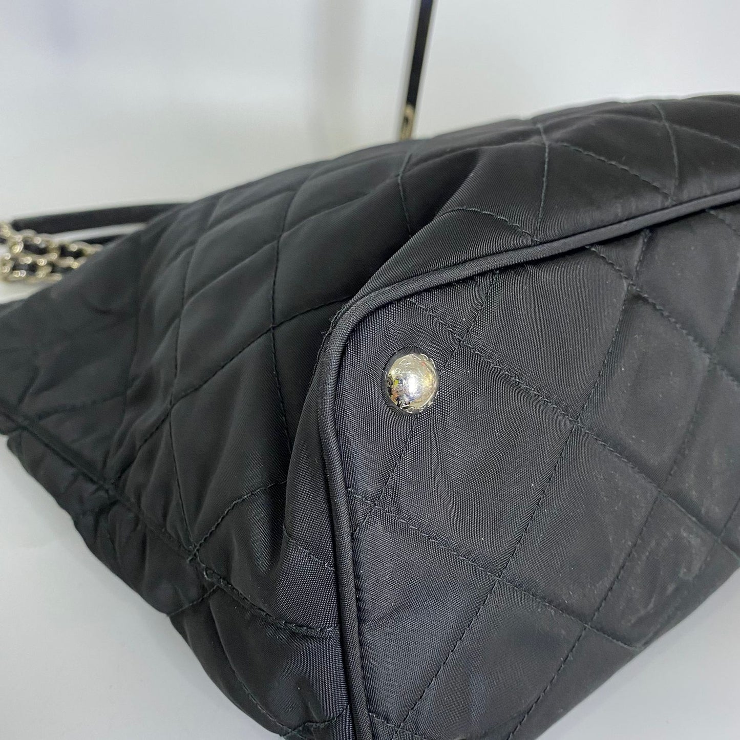 Prada Nylon Tote SIlver Hardware