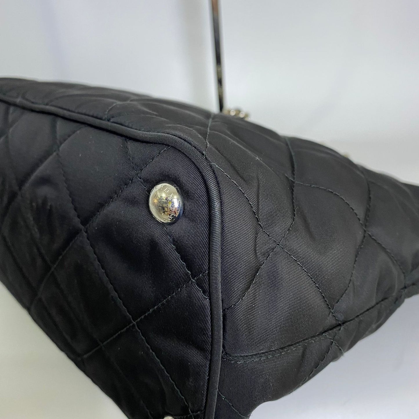 Prada Nylon Tote SIlver Hardware