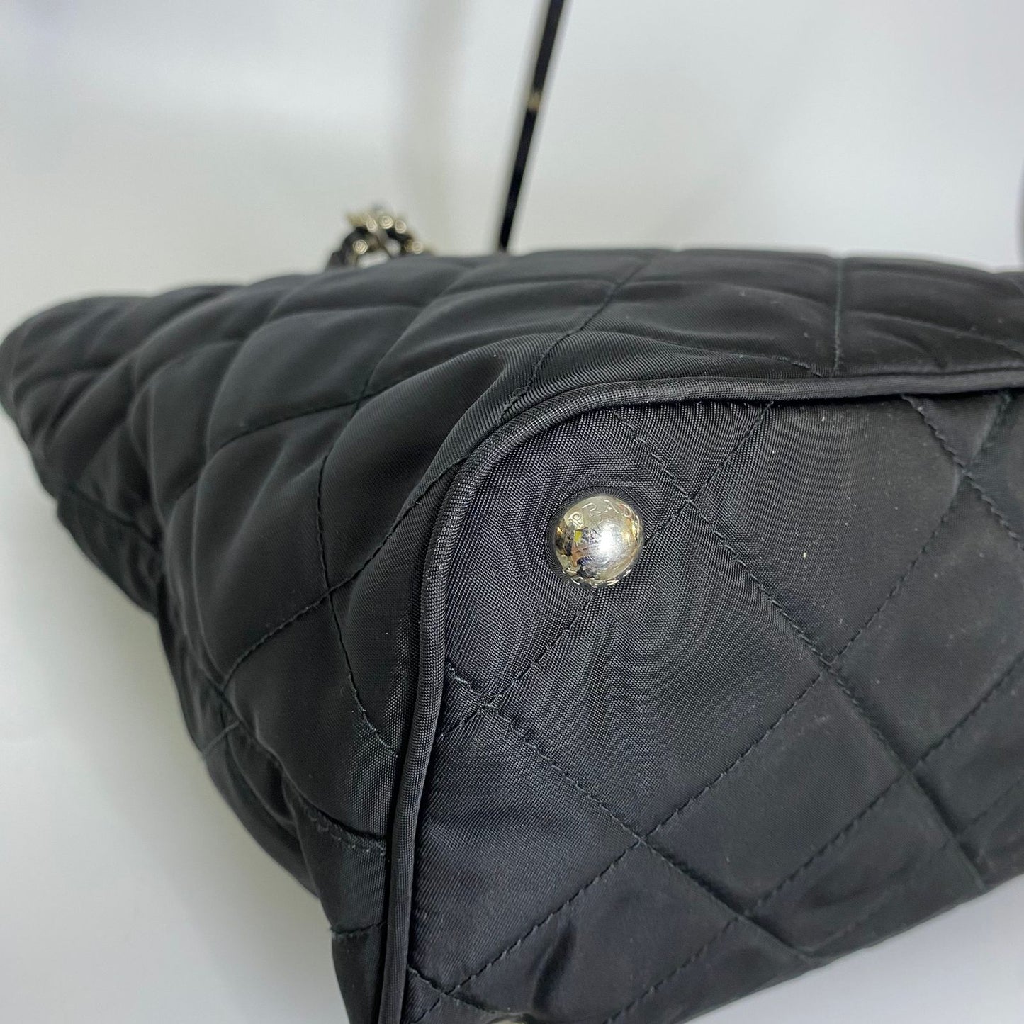 Prada Nylon Tote SIlver Hardware