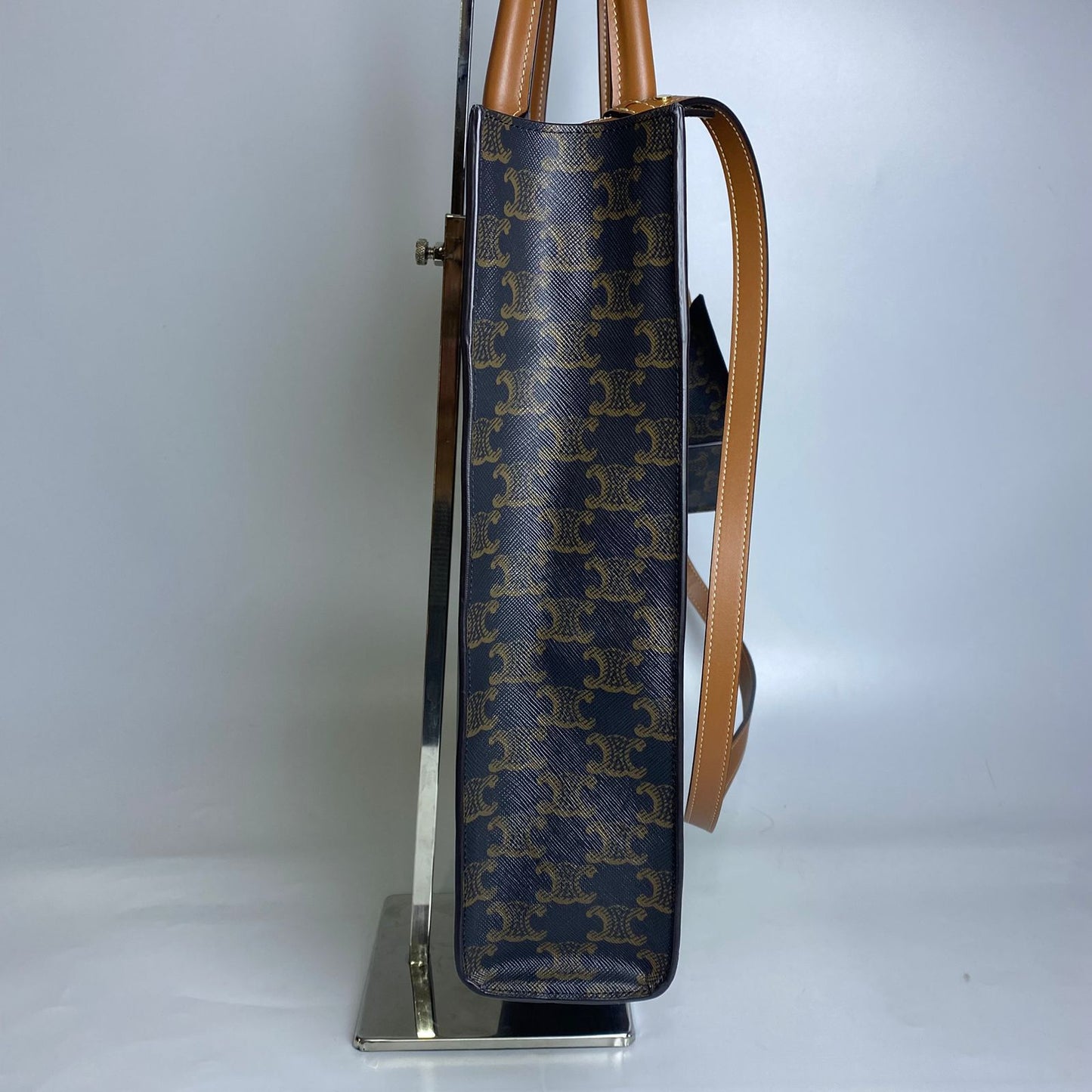Celine Vertical Cabas Tote Brown Triomphe