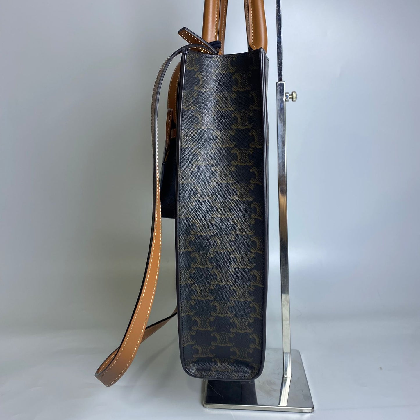 Celine Vertical Cabas Tote Brown Triomphe