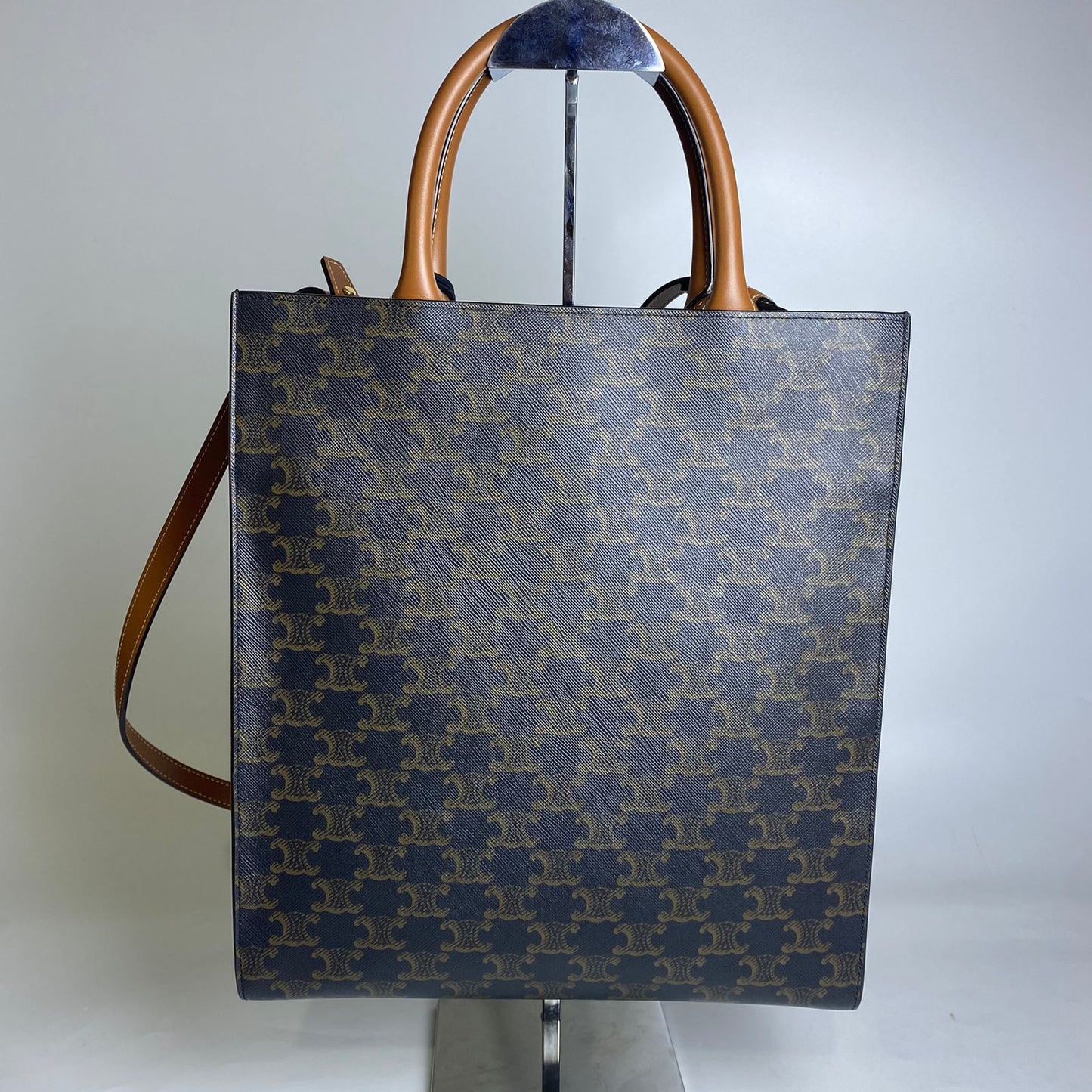 Celine Vertical Cabas Tote Brown Triomphe