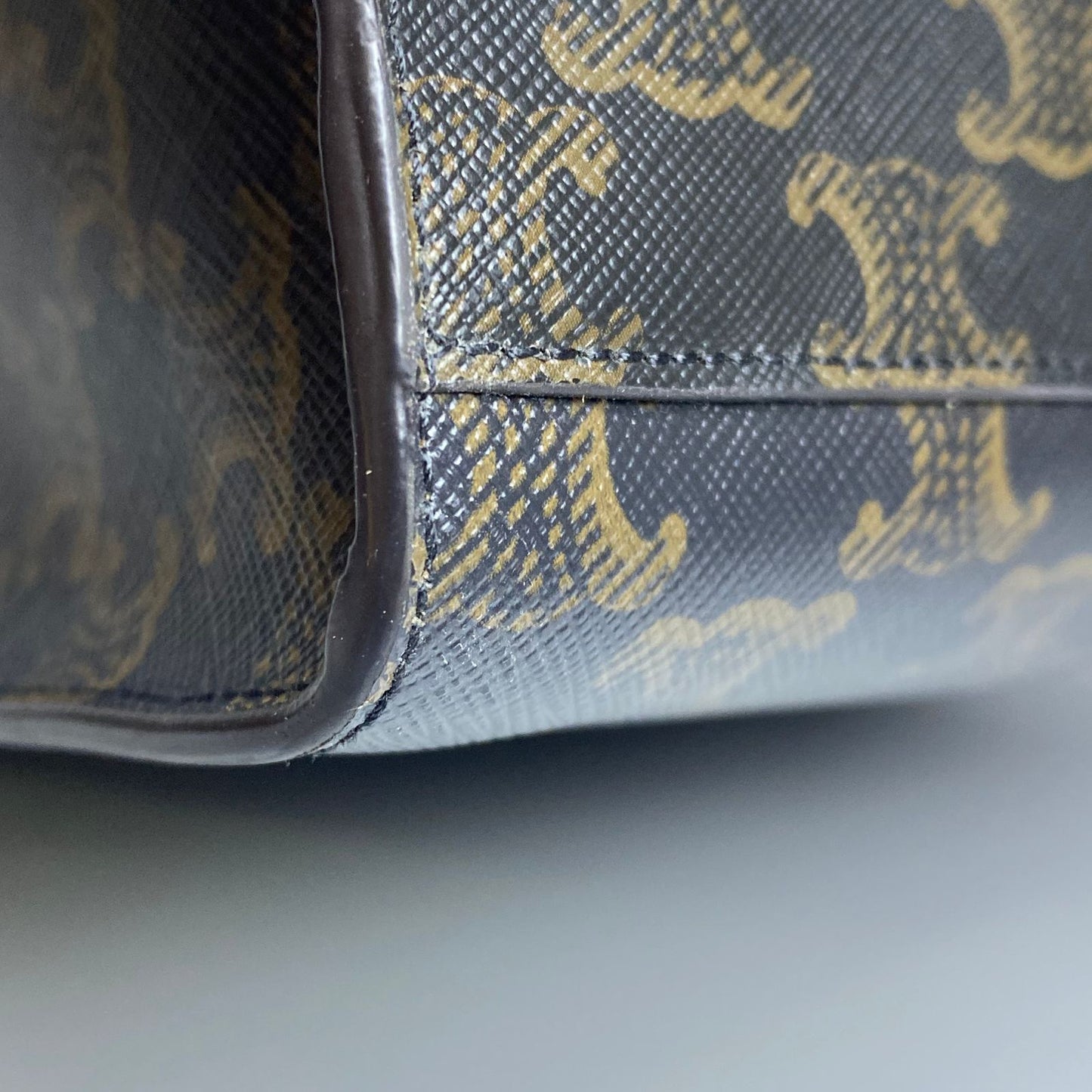 Celine Vertical Cabas Tote Brown Triomphe