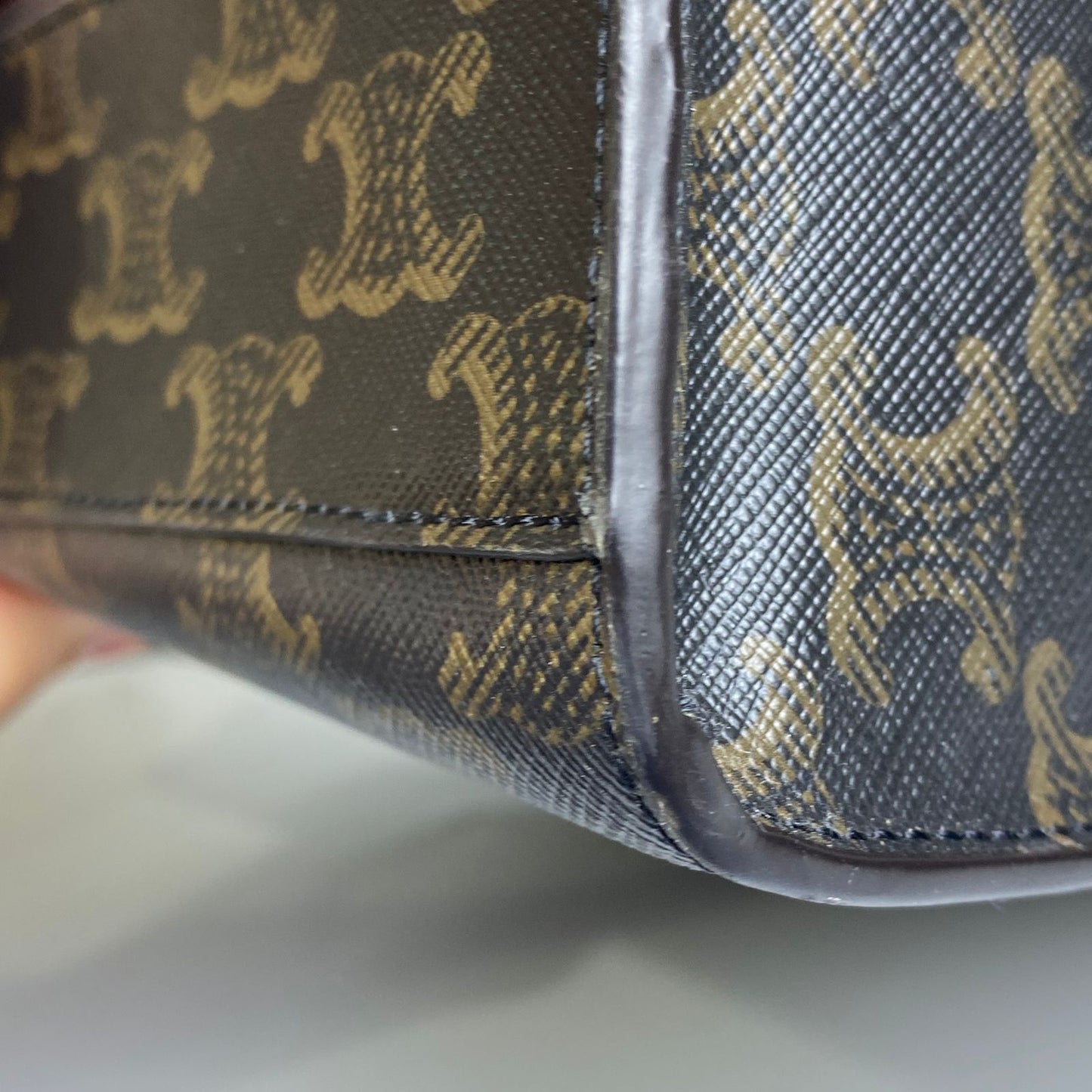 Celine Vertical Cabas Tote Brown Triomphe