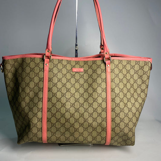 Gucci GG Supreme Joy Tote, Pink Trims