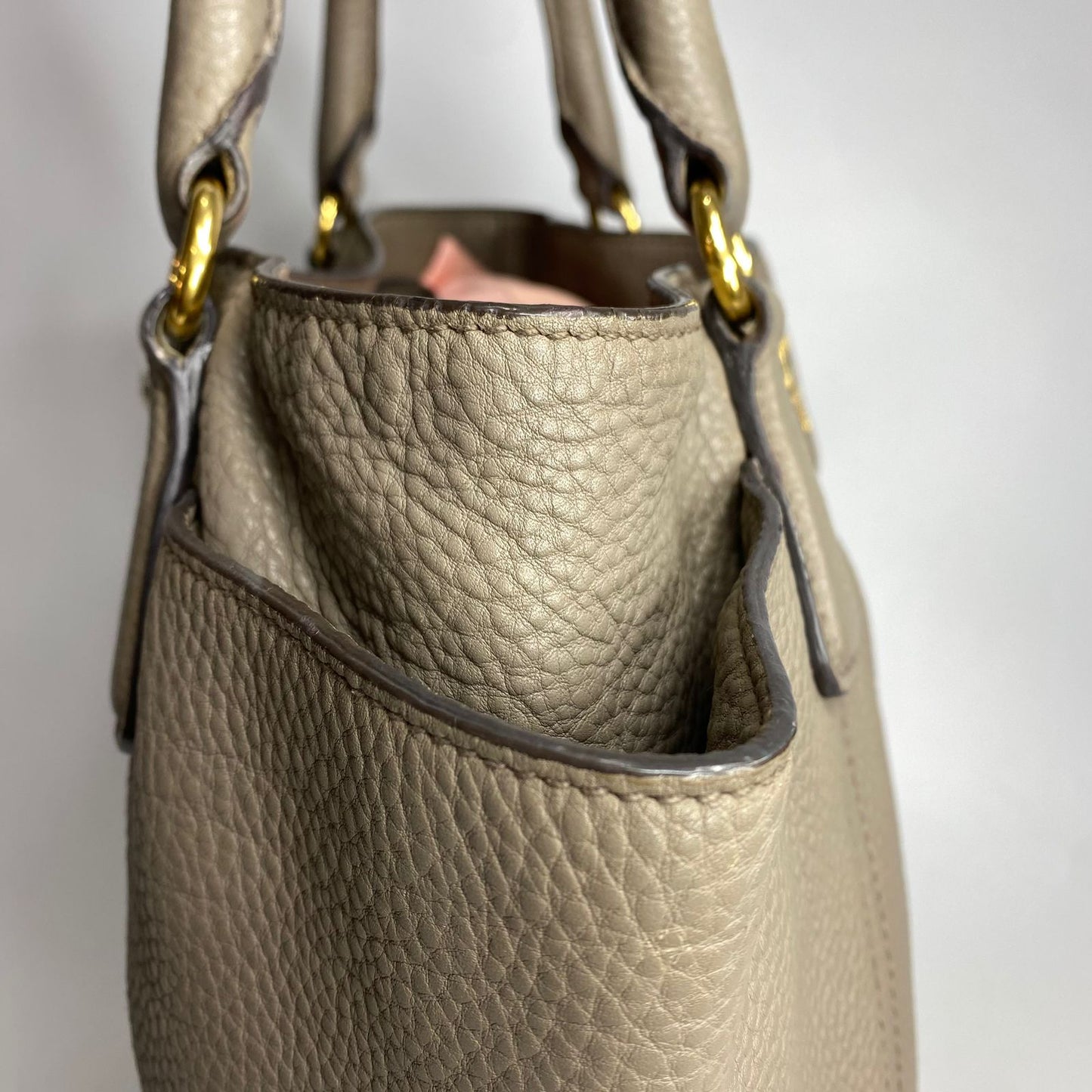 Prada Vitello Paino Taupe
