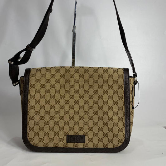 Gucci GG Canvas Messenger Bag Light Brown