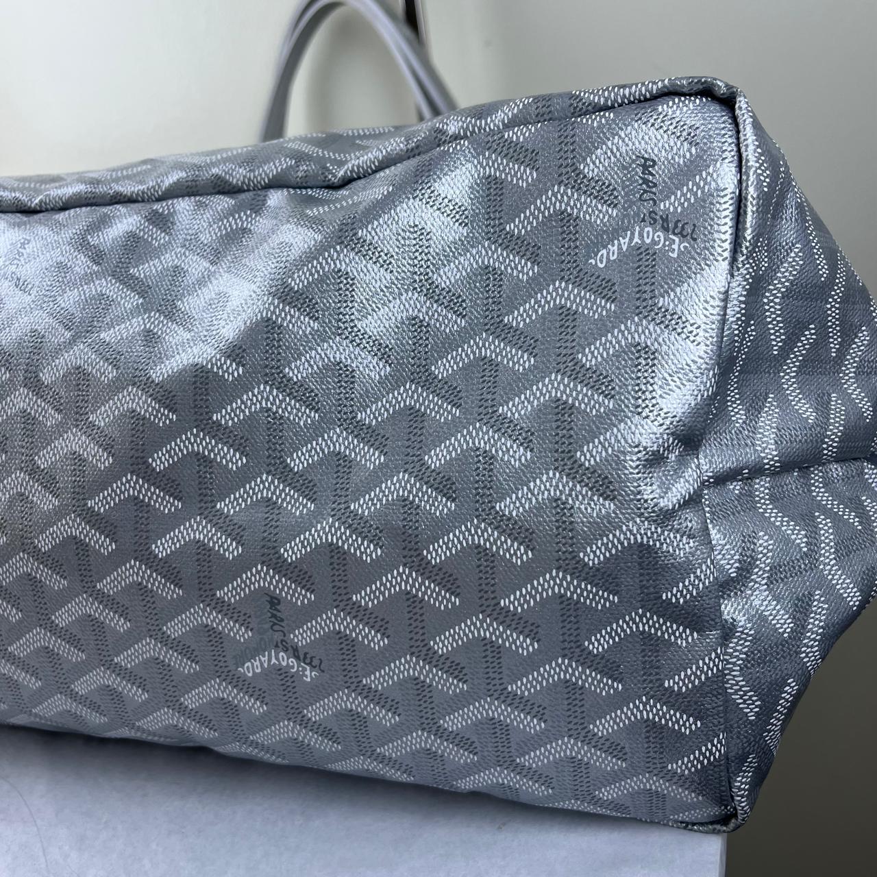 Goyard St. Louis GM Tote – Silver – 13"H x 23"L x 7"W