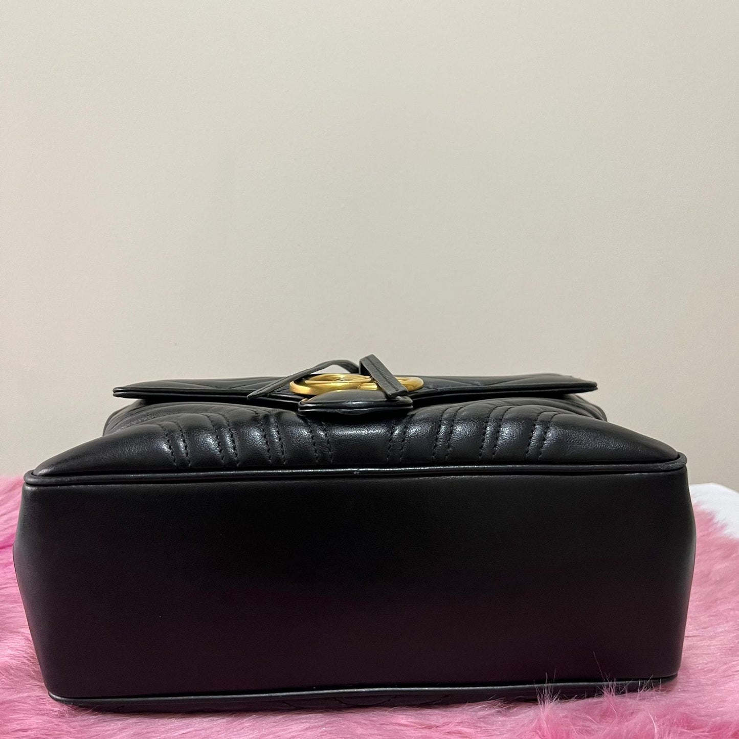 Gucci Marmont Large Black – 7"H x 12"L x 4"W