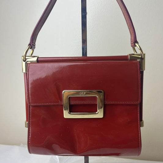 Roger Vivier I Red Patent Hand Bag