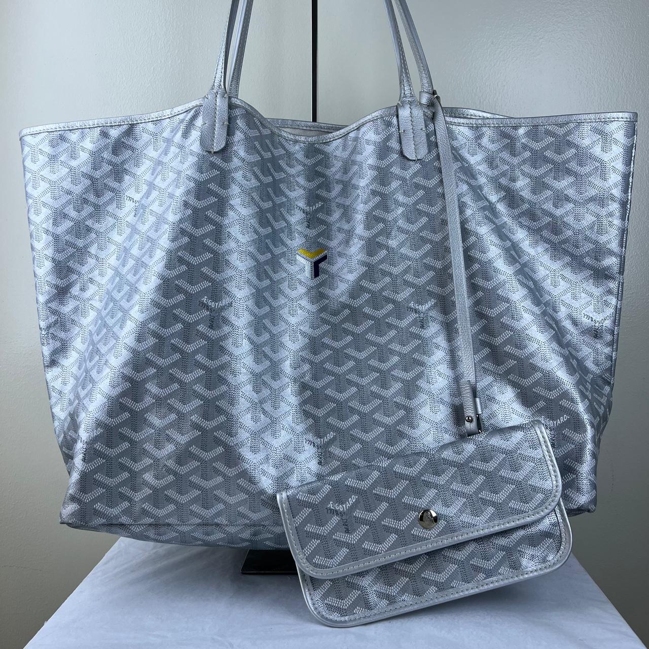 Goyard St. Louis GM Tote – Silver – 13"H x 23"L x 7"W