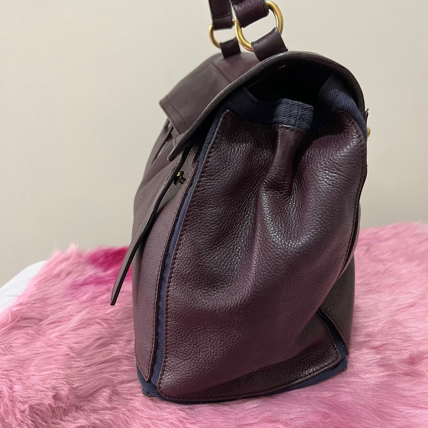 YSL Muse 2 Maroon – 9"H x 13"L x 6"W