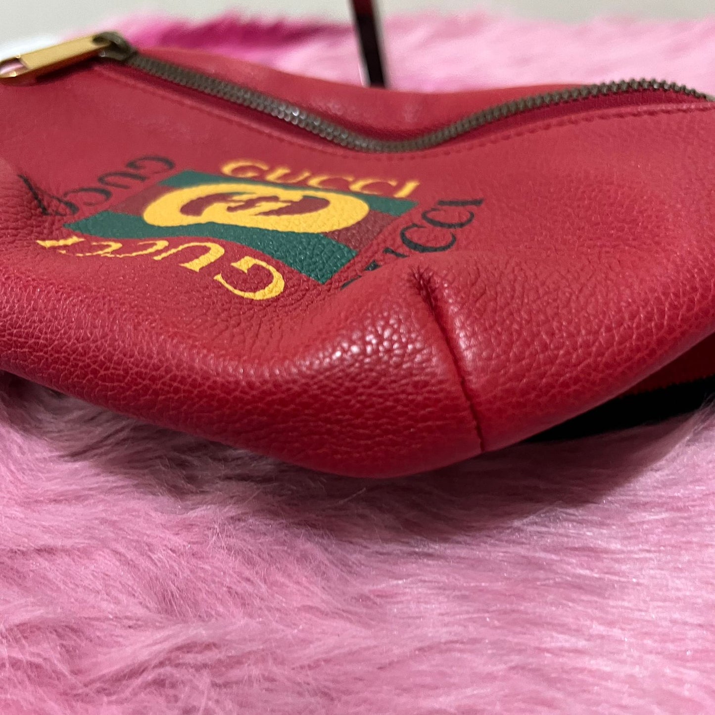 Gucci Beltbag Red – 5"H x 9"L x 3"W