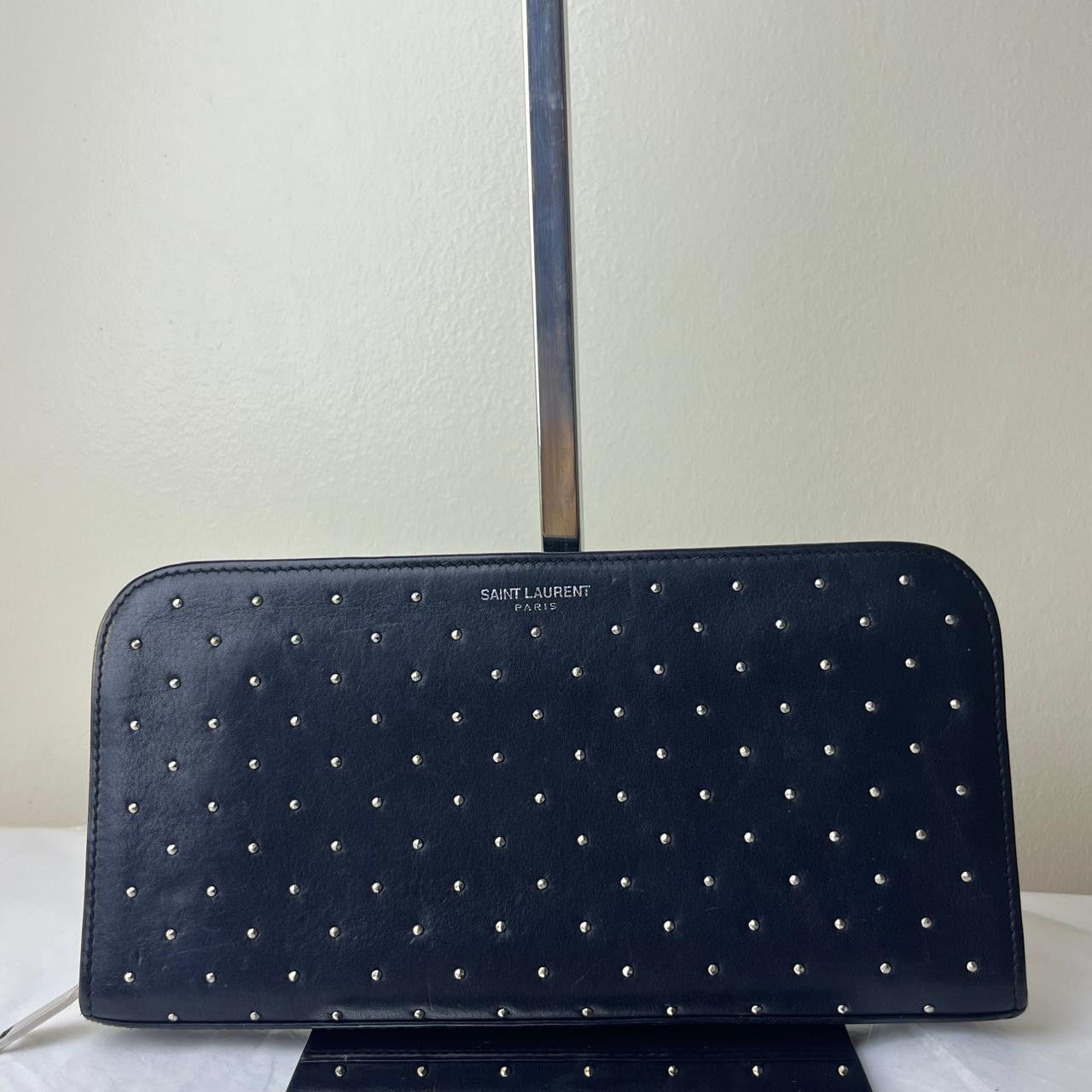 YSL  Paris Studded Zip Long Wallet