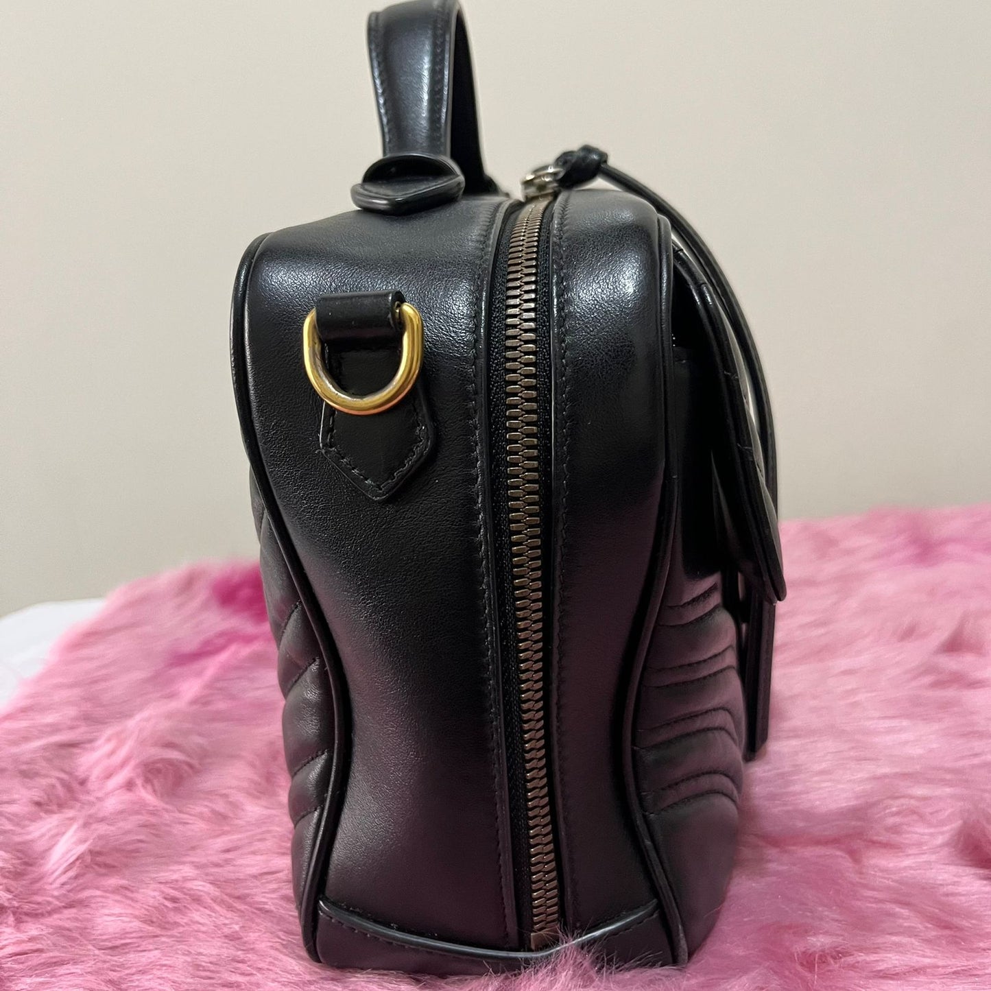 Gucci Marmont Large Black – 7"H x 12"L x 4"W