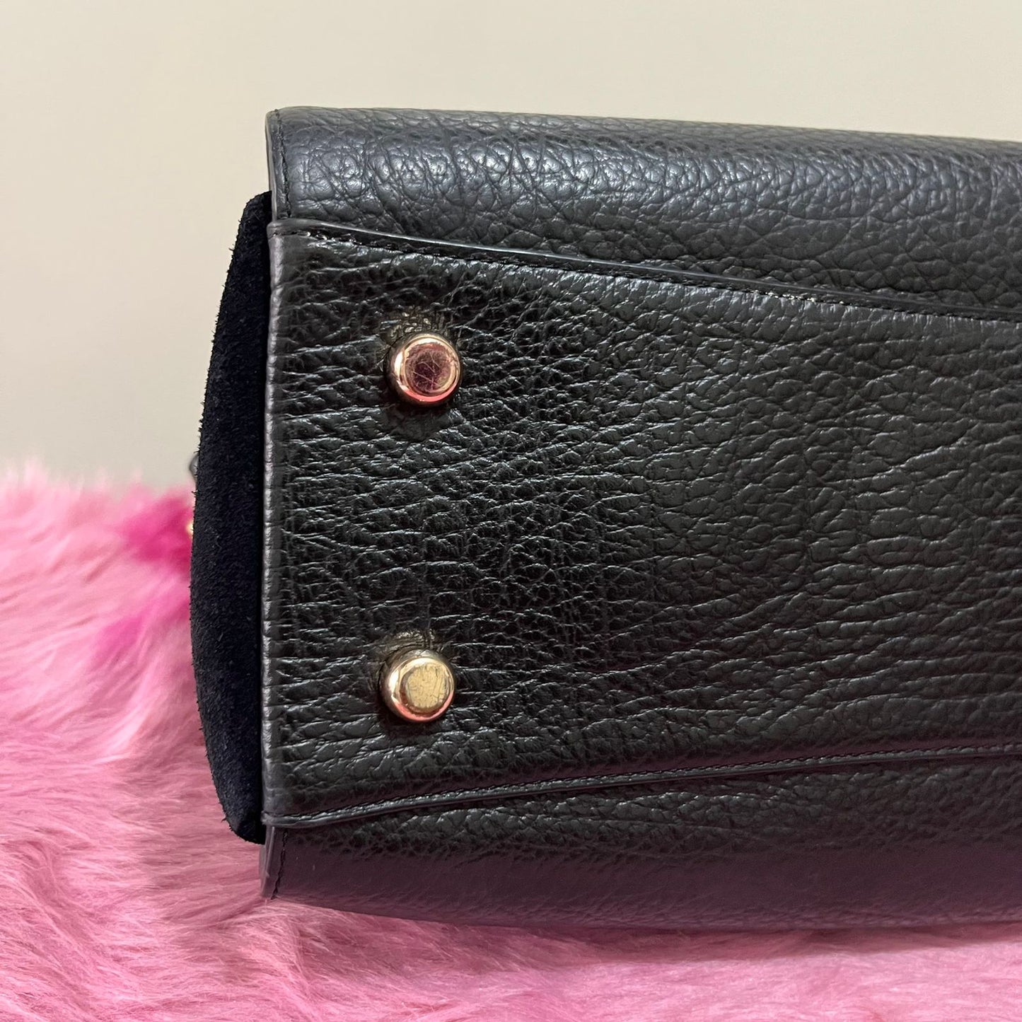 Coach Mia Satchel Black – 8"H x 11"L x 4.5"W