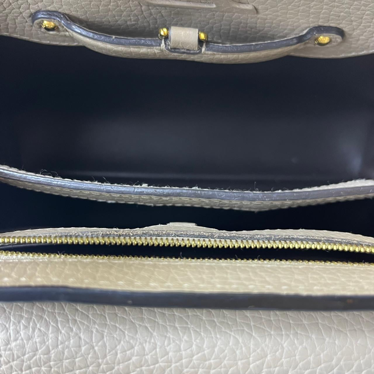 Louis Vuitton Capucine BB Galet – 5.5"H x 8.2"L x 2.8"W