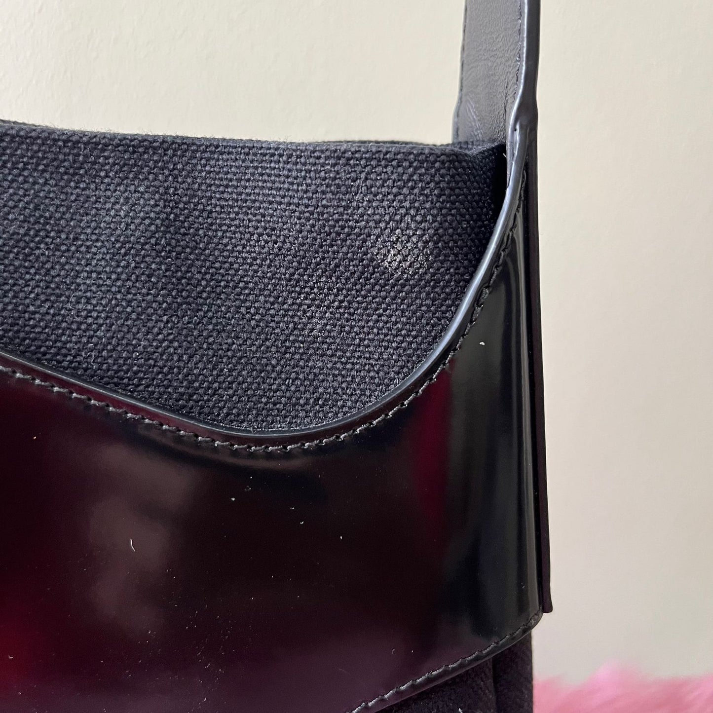 Ferragamo Cut-out Shoulder Bag – 9"H x 12"L x 4"W