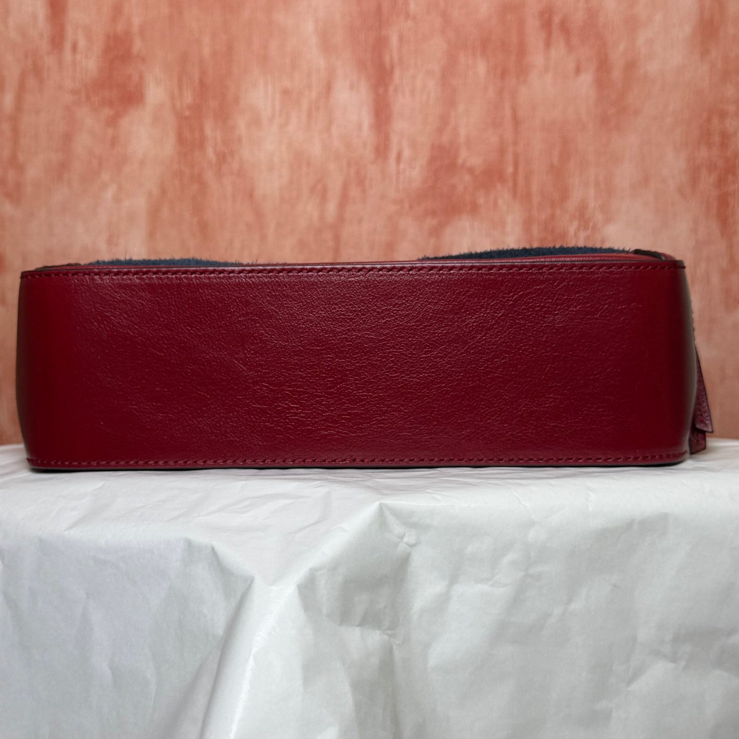 Gucci Ophidia Web Suede Bag – Red