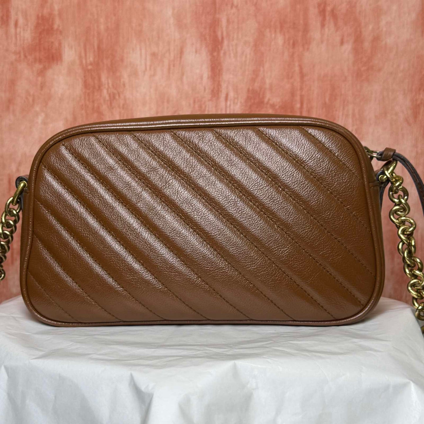 Gucci GG Marmont Small Shoulder Bag - Caramel