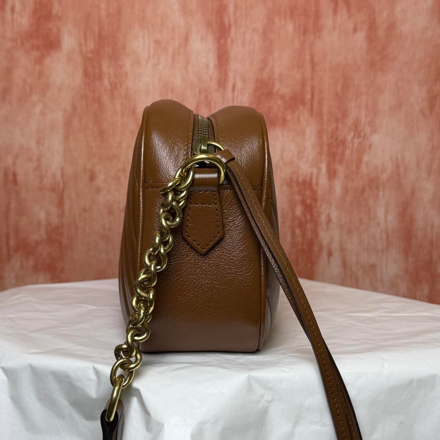 Gucci GG Marmont Small Shoulder Bag - Caramel