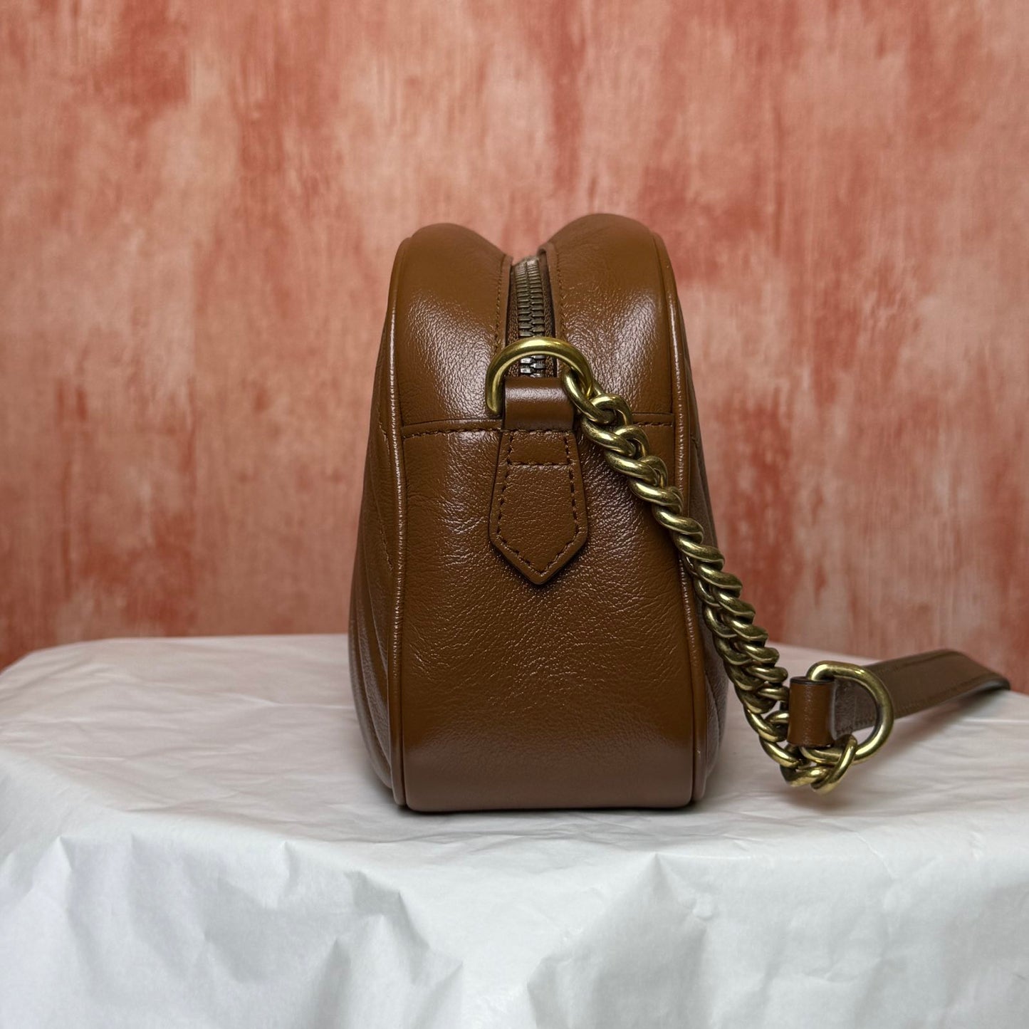 Gucci GG Marmont Small Shoulder Bag - Caramel