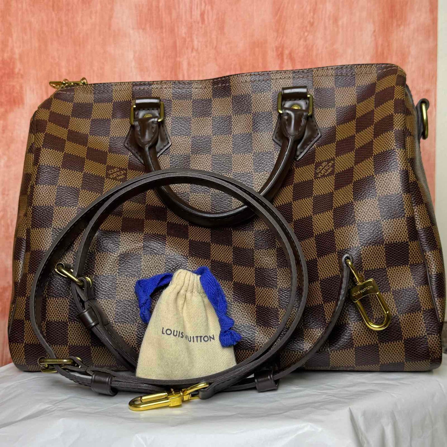 Louis Vuitton	Speedy Bandouliere 30 I Damier Ebene - 11.8"L x 8.3"H x 6.7"W
