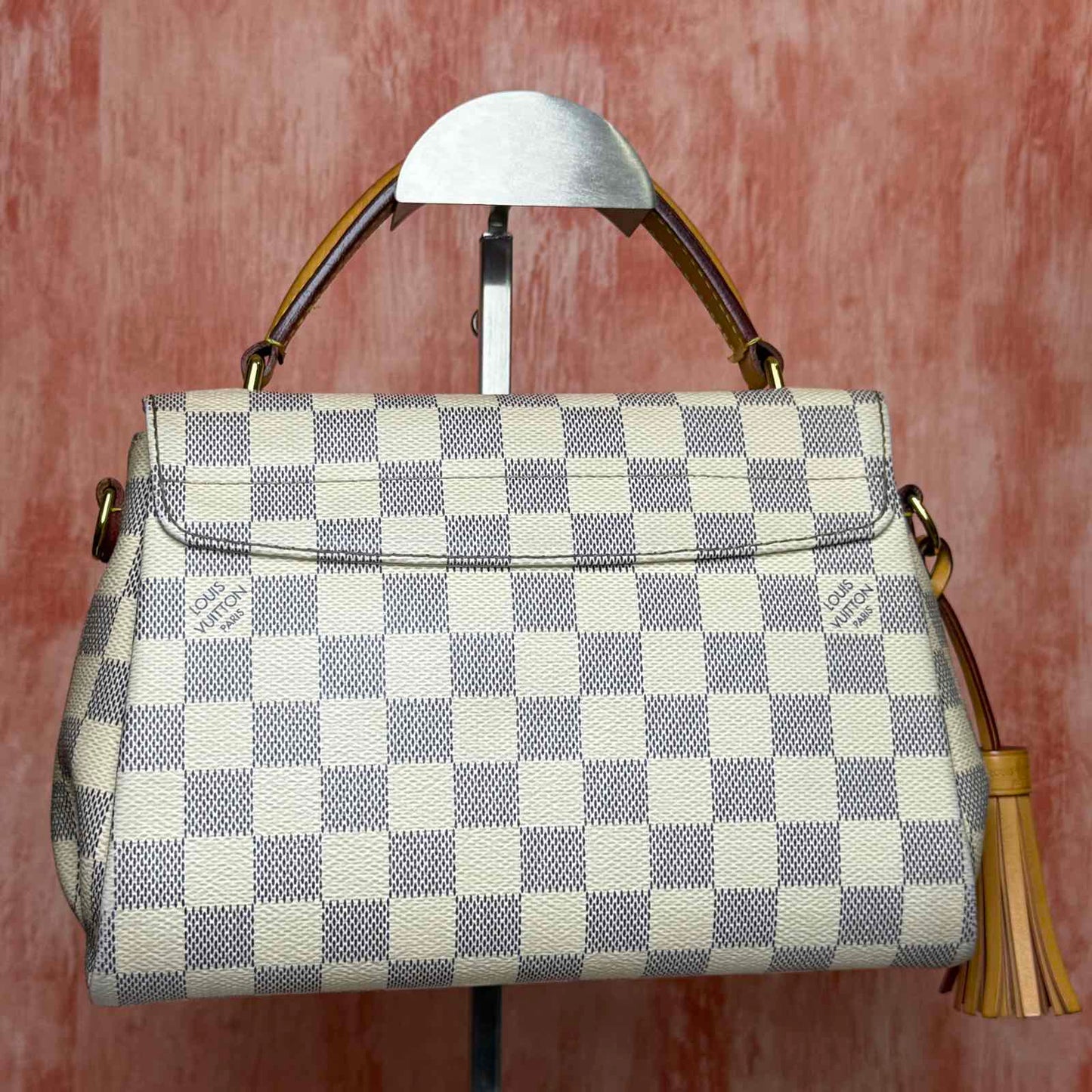 Louis Vuitton	Croisette Damier Azur - White and Blue 9.45"L x 6.69"H x 3.74"W