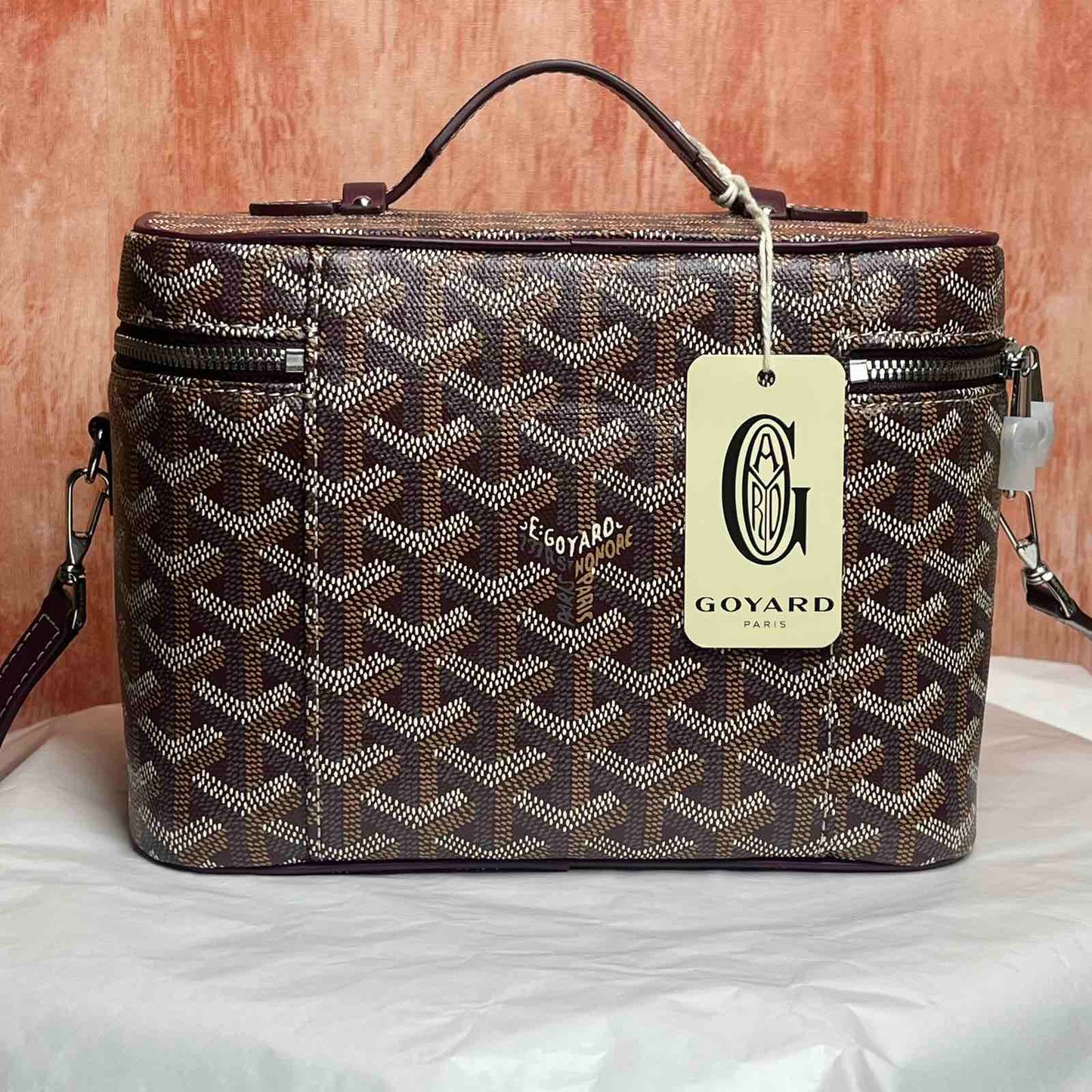 Goyard Muse Vanity Case - Maroon 8"L x 9"H x 5.5"W