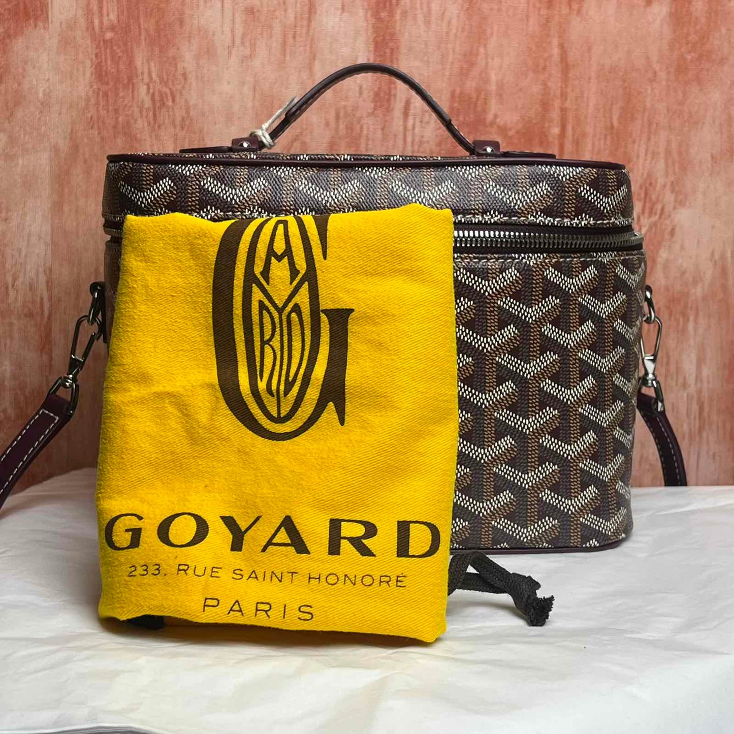 Goyard Muse Vanity Case - Maroon 8"L x 9"H x 5.5"W