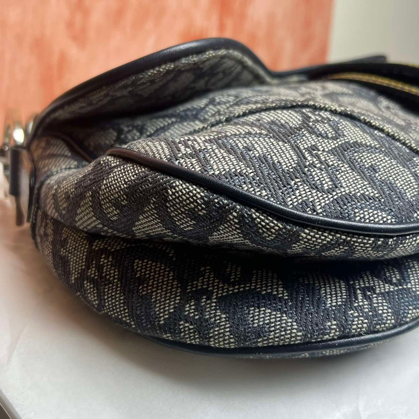 Christian Dior Oblique - Saddle Blue 10"L x 8"H x 2.5"W