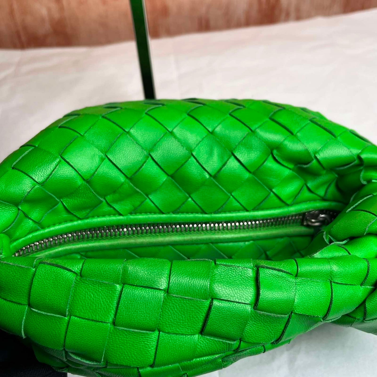 Bottega Veneta Mini Jodie - Green 8.27"H x 14.17"W x 5.12"D