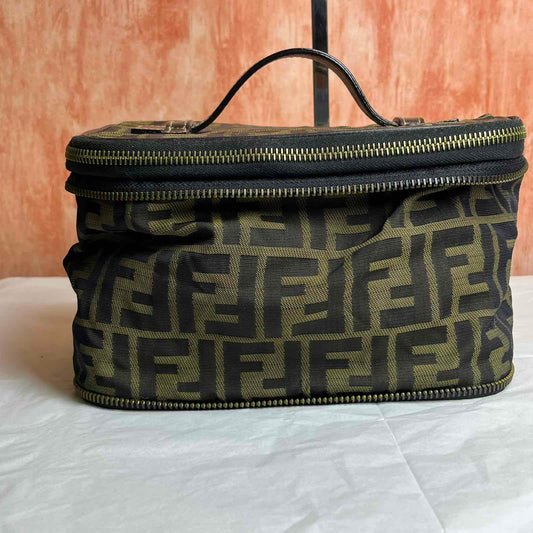 Fendi Zucca Canvas Vanity Pouch - 5.9"H x 8.3"W
