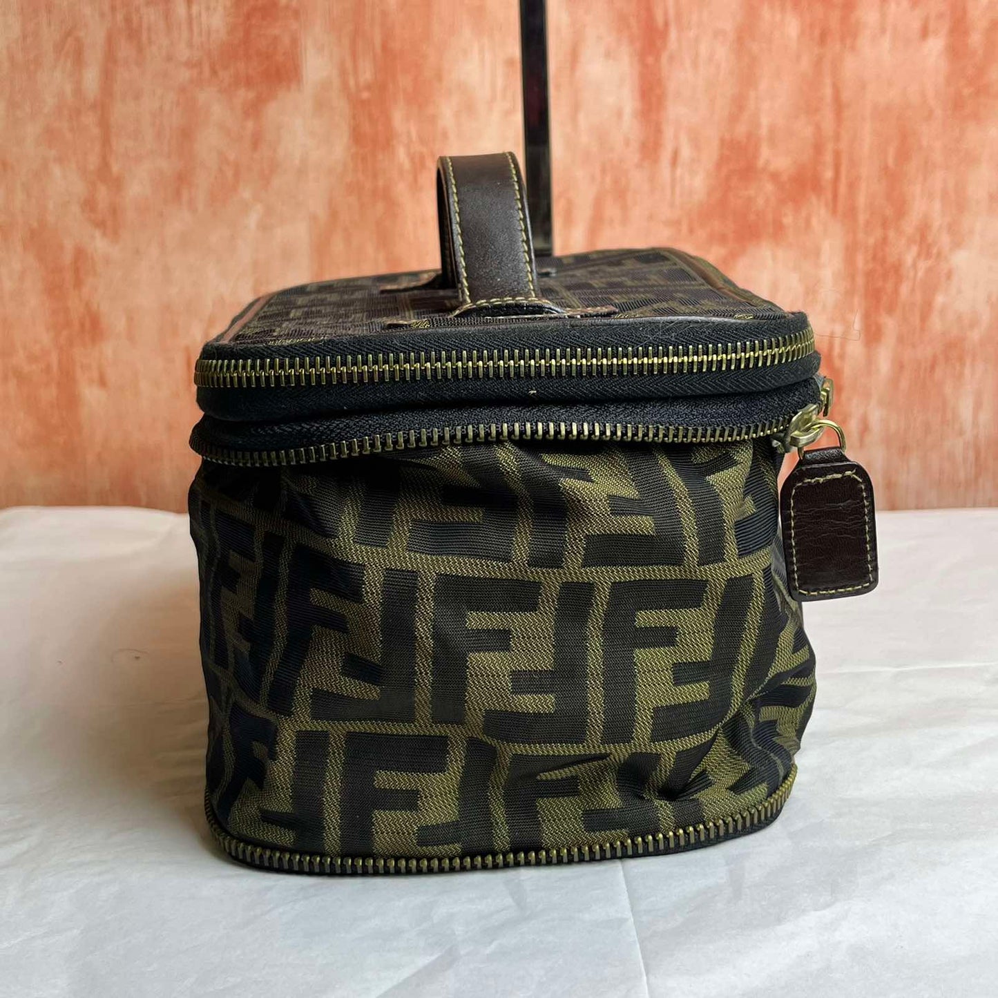 Fendi Zucca Canvas Vanity Pouch - 5.9"H x 8.3"W
