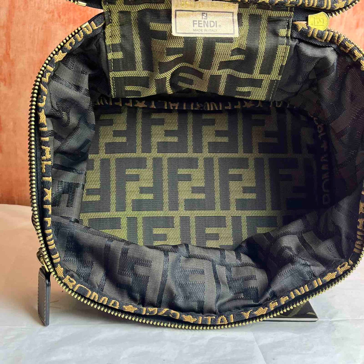 Fendi Zucca Canvas Vanity Pouch - 5.9"H x 8.3"W